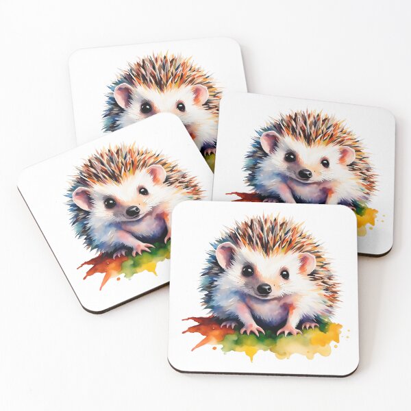 Item preview, Colorful Watercolor Cute Hedgehog designed and sold by anyasevchenko.