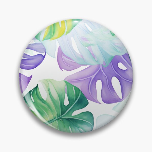 Item preview, Watercolour Purple And Green Monstera Melt designed and sold by HeyImFlooky.