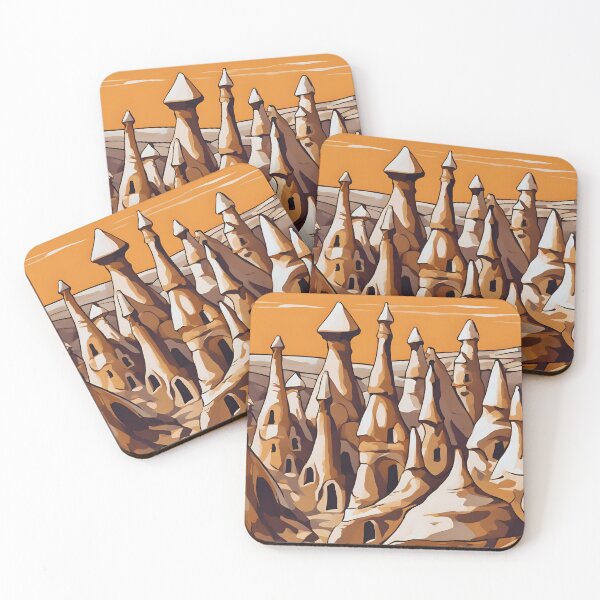 Item preview, Abstract Marvels in Cappadocia Fairy Chimneys designed and sold by colorvisionart.