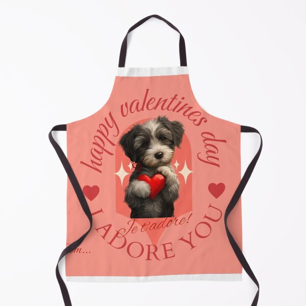 Item preview, I Adore You Happy Valentines Day Puppy Label designed and sold by ZeptepiTrends.