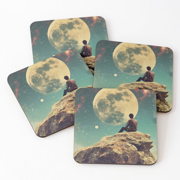 Item preview, Man staring at the moon designed and sold by Akazox.