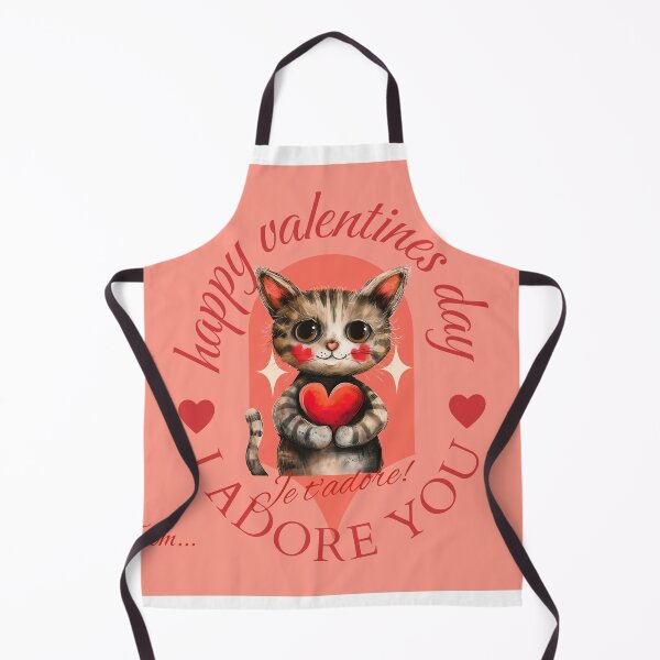 Item preview, I Adore You Happy Valentines Day Kitten Label designed and sold by ZeptepiTrends.