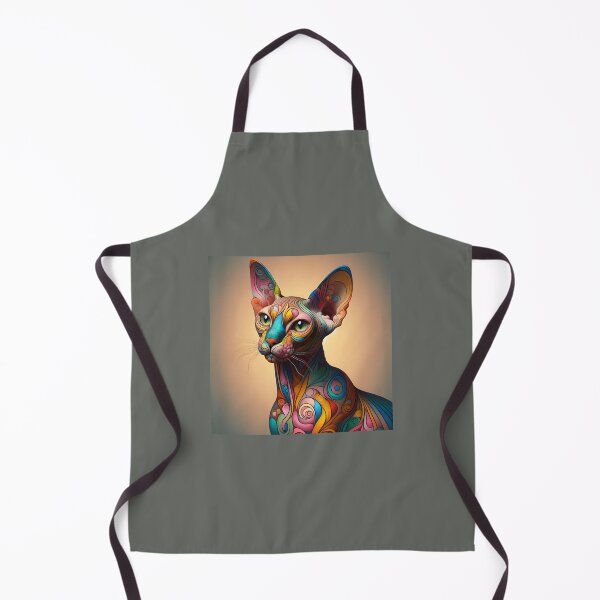 Item preview, Sphynx Essence: De Kooning-Inspired Digital Art Delights designed and sold by BastKittyStore.