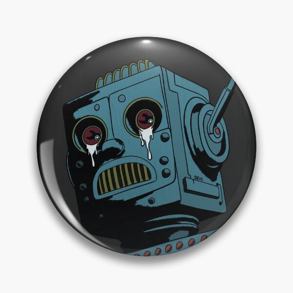 Item preview, Crying Robot Sci fi Robot UFO Dystopian Sad designed and sold by DEVL-ART.
