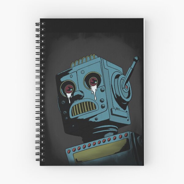Item preview, Crying Robot Sci fi Robot UFO Dystopian Sad designed and sold by DEVL-ART.