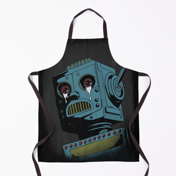 Item preview, Crying Robot Sci fi Robot UFO Dystopian Sad designed and sold by DEVL-ART.