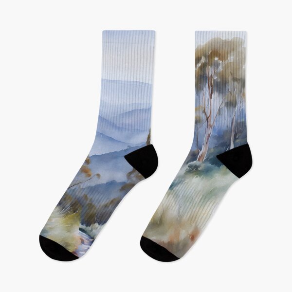 Item preview, Blue Mountains Watercolor designed and sold by colorvisionart.