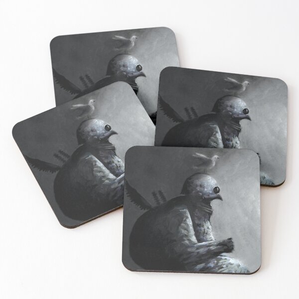 Item preview, Bird Soldier Black and White Painting designed and sold by MCNelsonArt.