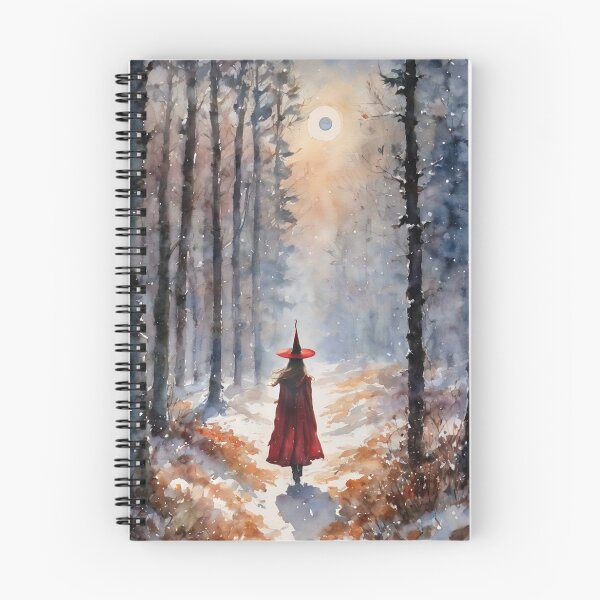 Item preview, Red Witch in Winter Woods by Lyra o'Brien designed and sold by Lyra The Lavender Witch.