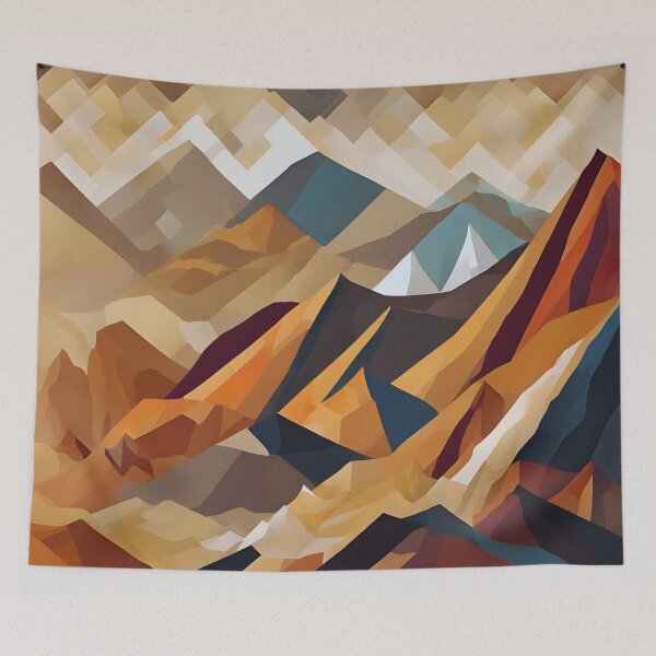 Item preview, Hajar Mountains Abstract designed and sold by colorvisionart.
