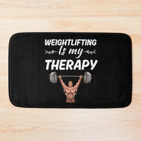 Item preview, Weightlifting is my therapy, funny weightlifter, weightlifting sport lover or fan saying quote designed and sold by NBSStore.