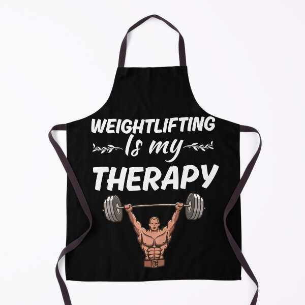 Item preview, Weightlifting is my therapy, funny weightlifter, weightlifting sport lover or fan saying quote designed and sold by NBSStore.