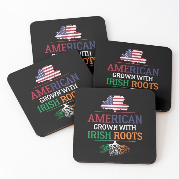 Item preview, American Grown Irish Roots St patricks day Ireland american Flag designed and sold by Be Cool (5.0) ⭐⭐⭐⭐⭐.