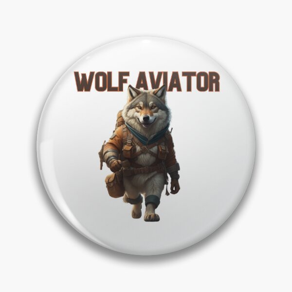 Item preview, "Wolf Aviator: Soar in Style! ?✈️ designed and sold by Lahate.