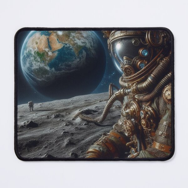 Vista previa del artículo con la obra «Astronautas steampunk», diseñado y vendido por RKWSHOP.