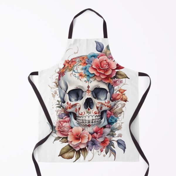 Item preview, skull and flowers designed and sold by Majkel & Majkel.