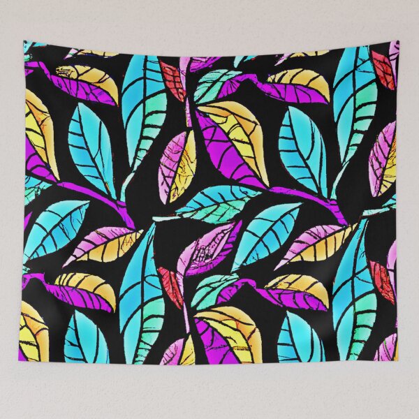 Item preview, Chroma Leaf Luminance Neon Pattern designed and sold by Health And Fitness Posts e-Store.