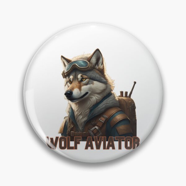 Item preview, "Wolf Aviator: Soar in Style! ?✈️ designed and sold by Lahate.
