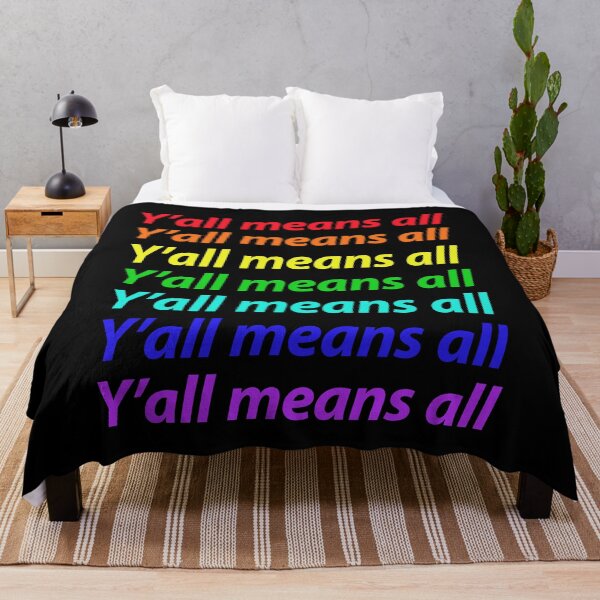 Item preview, Y'all means all rainbow pride designed and sold by BritySpear.