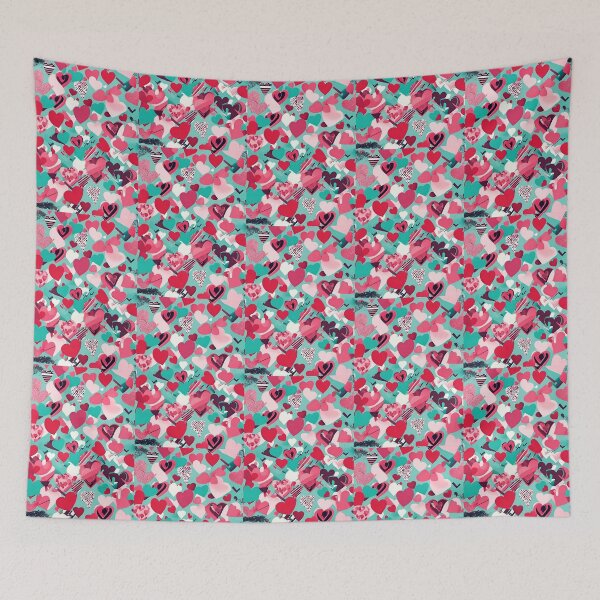 Item preview, Little Love Hearts 80s Retro Chic Confetti Amor designed and sold by Kayley  |  QuintaDaColherArtes.