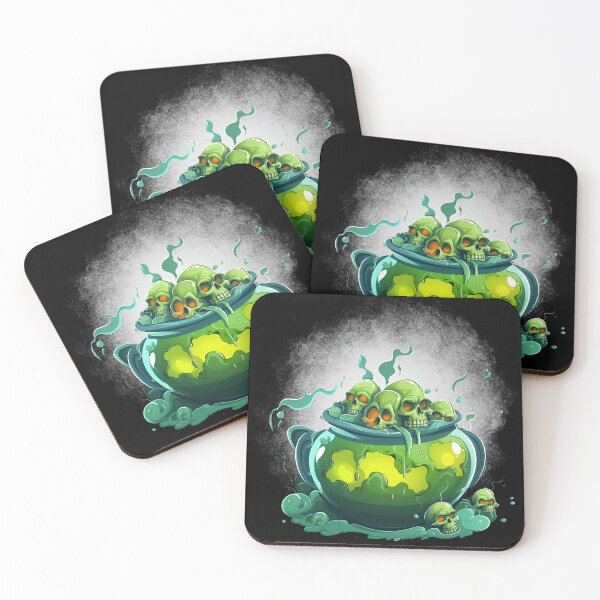 Item preview, Skulls in Cauldron designed and sold by CeeLeeGifts.