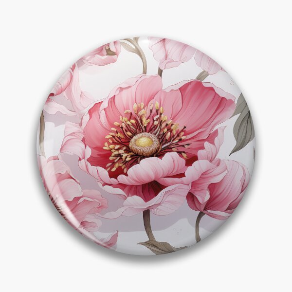 Item preview, Peony Tile 14: Ruffled Symphony in Blush and Blossom, Rose-Kissed Dreams on Leafy Thrones designed and sold by TheBrainArt.
