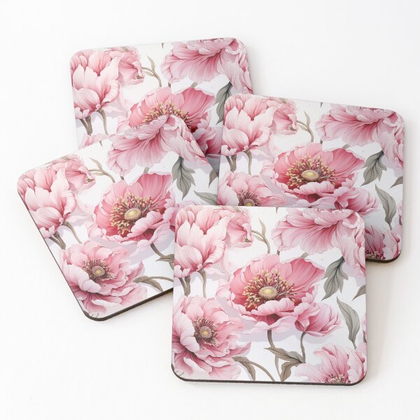 Item preview, Peony Tile 14: Ruffled Symphony in Blush and Blossom, Rose-Kissed Dreams on Leafy Thrones designed and sold by TheBrainArt.