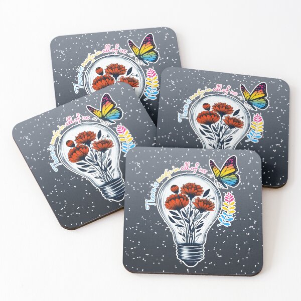 Item preview, Flowers in a Light Bulb and Butterfly in Pansexual Flag Colors designed and sold by Savchuk-Vova.