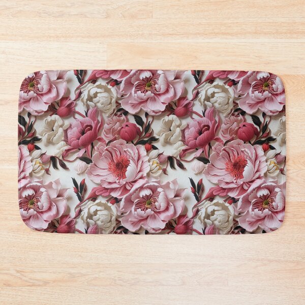 Item preview, Peony Tile 15: Ruffled Symphony in Blush and Blossom, Rose-Kissed Dreams on Leafy Thrones designed and sold by TheBrainArt.