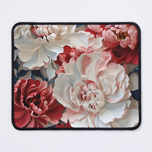 Item preview, Peony Tile 16: Ruffled Symphony in Blush and Blossom, Rose-Kissed Dreams on Leafy Thrones designed and sold by TheBrainArt.