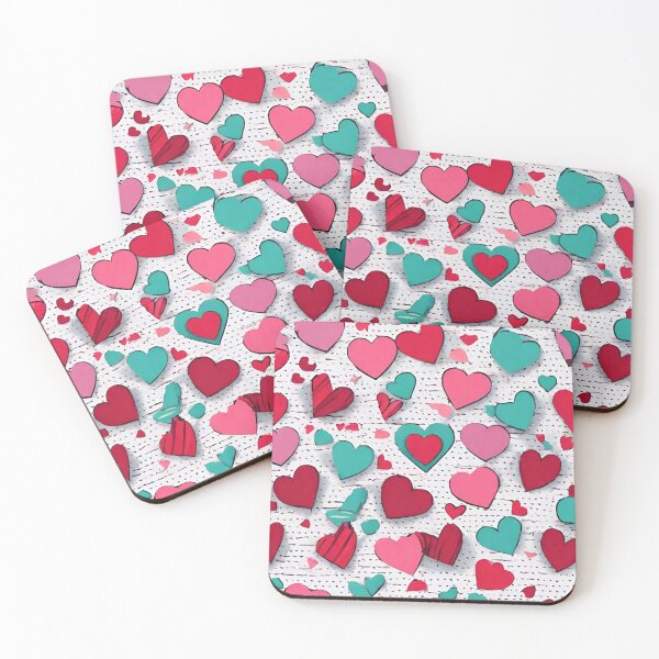 Artikelvorschau, Little Love Hearts 80er-Retro-Chic-Konfetti mit Cut-Outs entworfen und verkauft von Kayley  |  QuintaDaColherArtes.