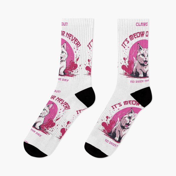 Item preview, Claws out! it's Meow or Never to seize the day | funny cat | cat puns designed and sold by AntibodyDP7.
