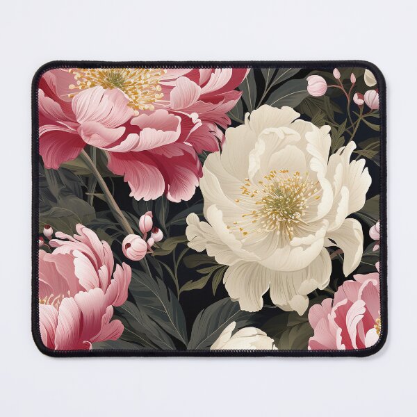 Item preview, Peony Tile 19: Ruffled Symphony in Blush and Blossom, Rose-Kissed Dreams on Leafy Thrones designed and sold by TheBrainArt.