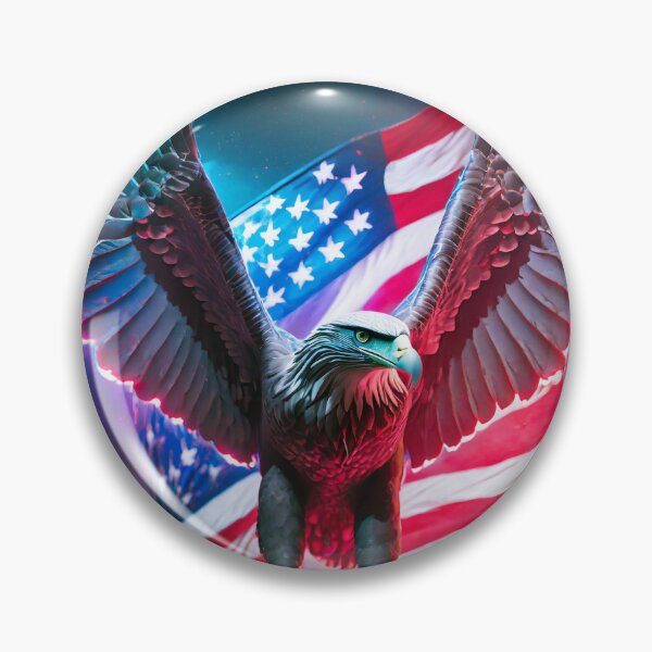 Item preview, Eagle with outstretched wings holding the USA flag designed and sold by SebSun.