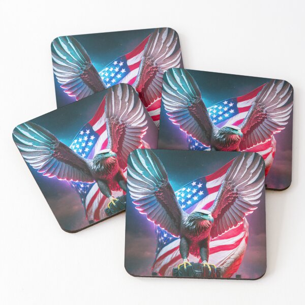 Item preview, Eagle with outstretched wings holding the USA flag designed and sold by SebSun.