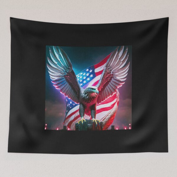 Item preview, Eagle with outstretched wings holding the USA flag designed and sold by SebSun.