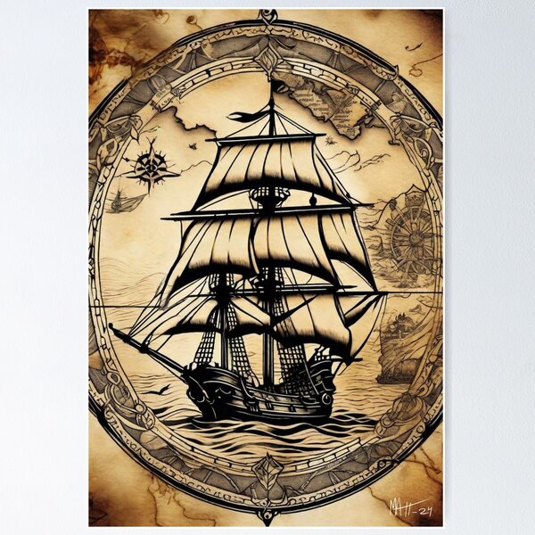 Item preview, Clippers Ship designed and sold by MatrixTattoo.