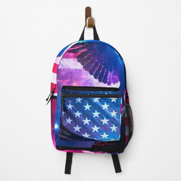 Item preview, Eagle with outstretched wings against the backdrop of the USA flag designed and sold by SebSun.