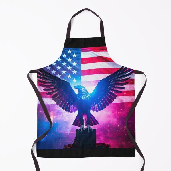 Item preview, Eagle with outstretched wings against the backdrop of the USA flag designed and sold by SebSun.