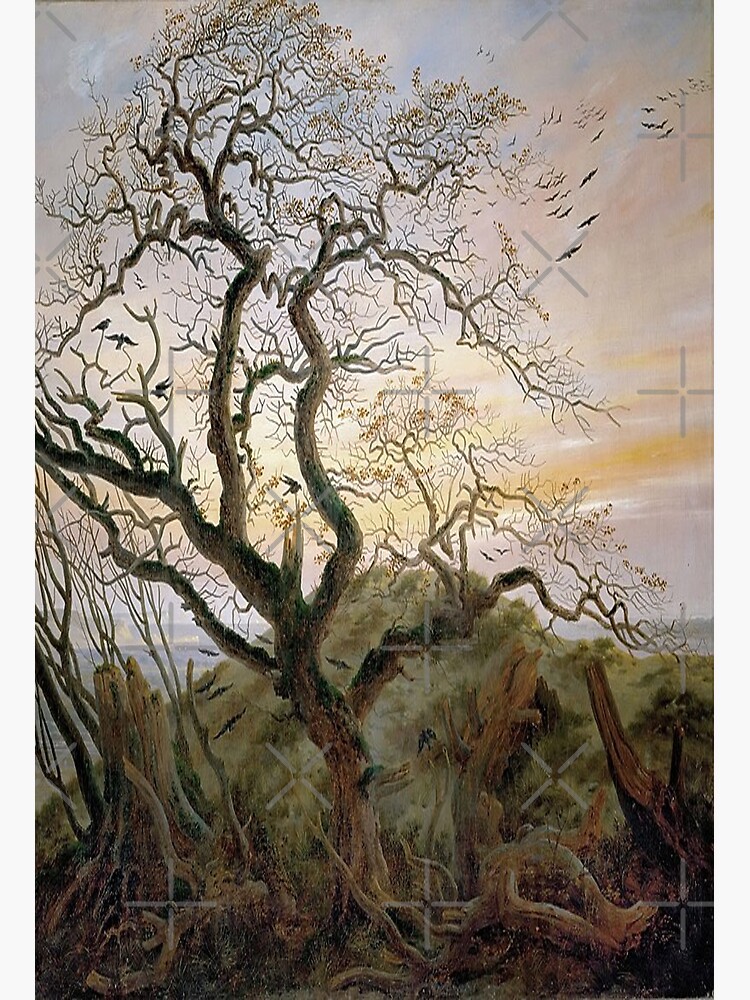 Thumbnail 2 of 2, Greeting Card, The Tree of Crows - 1822 - Caspar David Friedrich designed and sold by THASSON.