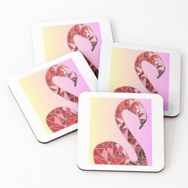 Item preview, colorfull mosaic flamingo designed and sold by VibeTwist.