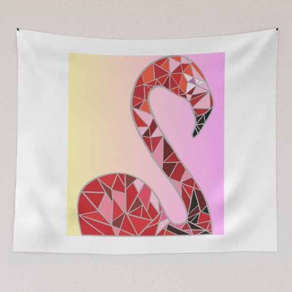 Item preview, colorfull mosaic flamingo designed and sold by VibeTwist.