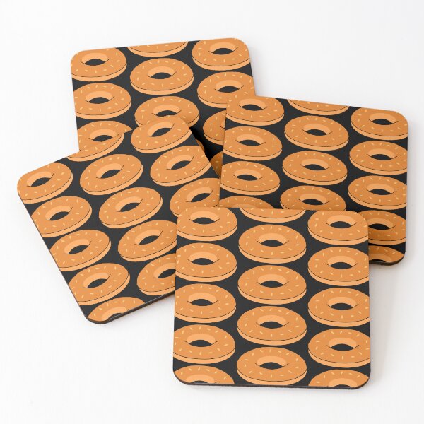 Item preview, Bagels Food Pattern designed and sold by HotHibiscus.