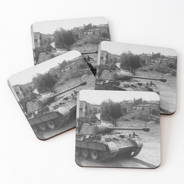 Item preview, WW2 - Panzerkampfwagen V Panther Tank - Italy - Summer 1944 - Black and White Photographic Print designed and sold by TheHappyK.