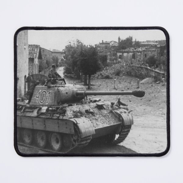 Item preview, WW2 - Panzerkampfwagen V Panther Tank - Italy - Summer 1944 - Black and White Photographic Print designed and sold by TheHappyK.