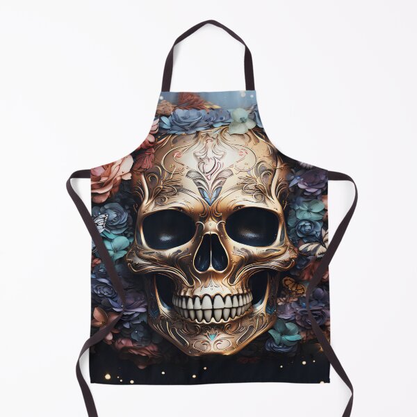 Item preview, Gorgeous Skull with Butterflies and Flowers designed and sold by jendrip.