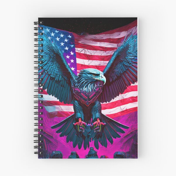 Item preview, Eagle with outstretched wings against the backdrop of the USA flag designed and sold by SebSun.