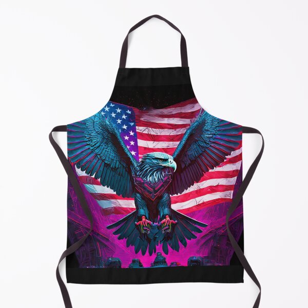 Item preview, Eagle with outstretched wings against the backdrop of the USA flag designed and sold by SebSun.
