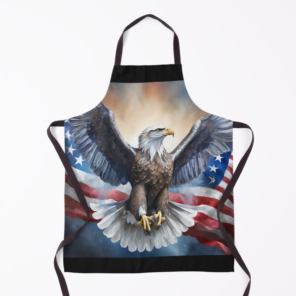 Item preview, Eagle with outstretched wings against the backdrop of the USA flag designed and sold by SebSun.