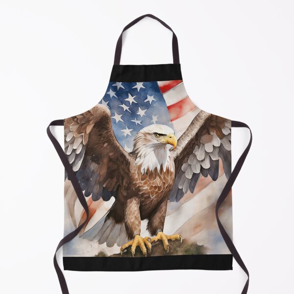 Item preview, Eagle with outstretched wings against the backdrop of the USA flag designed and sold by SebSun.